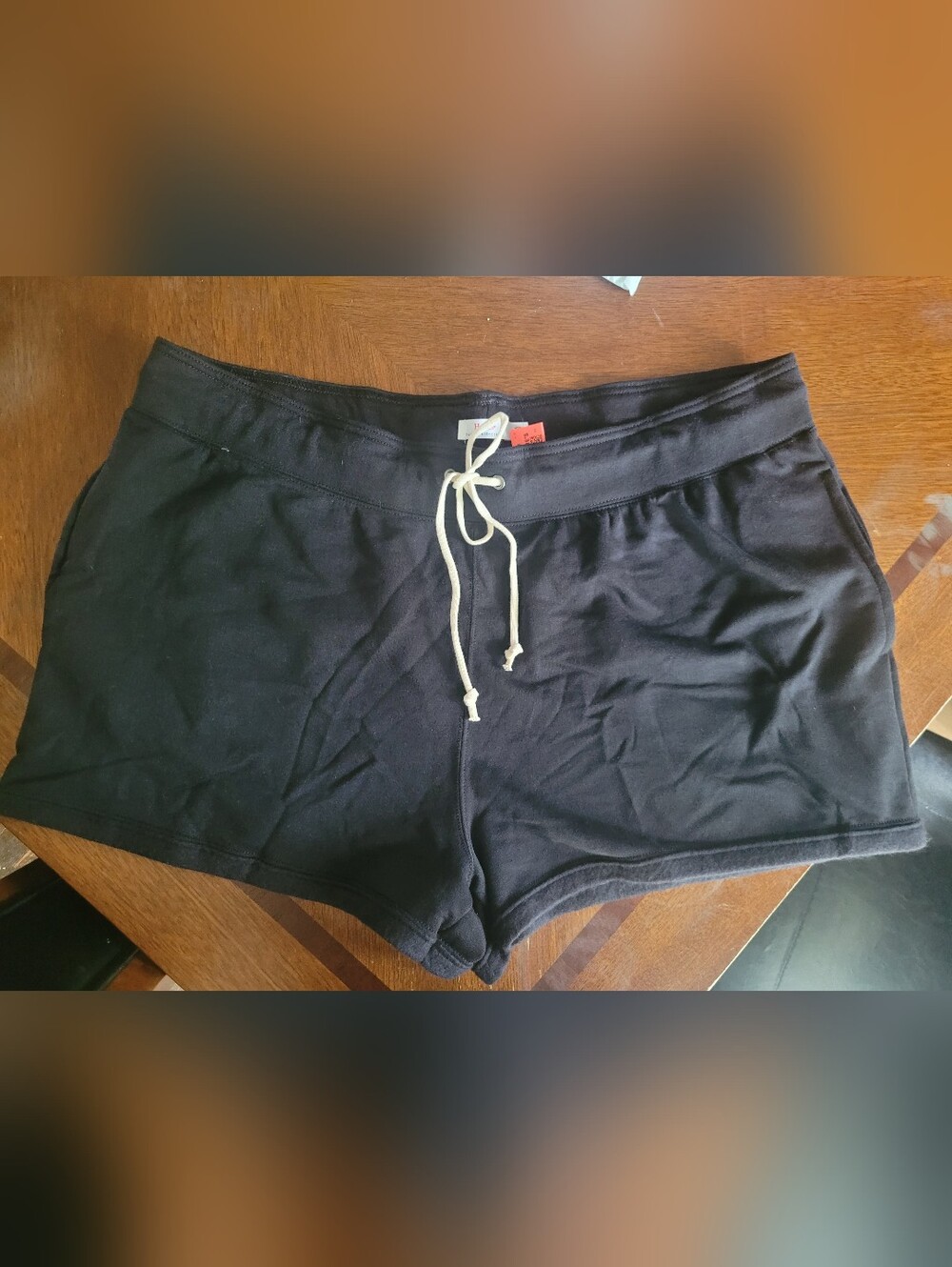 Hanes Black Women's Lounge Shorts with Drawstring